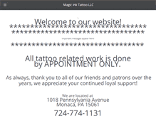 Tablet Screenshot of magicinktattoo.com